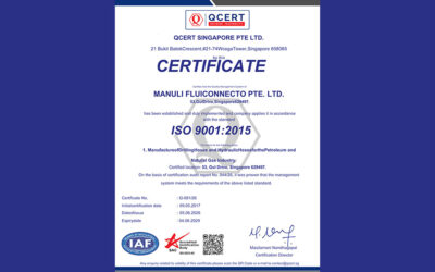 Fluiconnecto Singapore Receives Renewal of ISO 9001 Certification